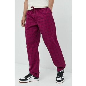 Bavlnené nohavice Vans pánske, fialová farba, rovné vyobraziť