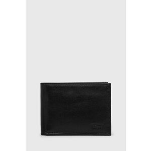 Kožená peňaženka Levi's čierna farba vyobraziť
