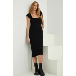 Šaty Answear Lab čierna farba, mini, priliehavá vyobraziť