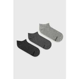 Ponožky Skechers (3-pak) pánske, šedá farba vyobraziť