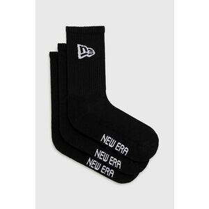 Ponožky New Era (3-pak) čierna farba vyobraziť