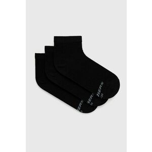 Ponožky Skechers (3-pak) dámske, čierna farba vyobraziť