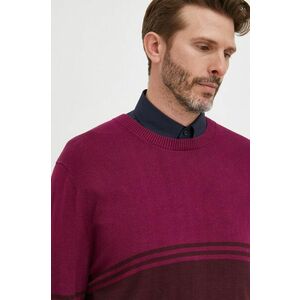 Bavlnený sveter GAP pánsky, fialová farba, tenký, vyobraziť