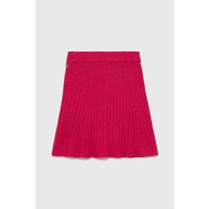Dievčenská sukňa Guess ružová farba, mini, áčkový strih vyobraziť