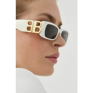 Slnečné okuliare Balenciaga dámske, biela farba vyobraziť