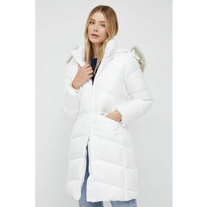 Páperová bunda Calvin Klein dámska, biela farba, zimná, vyobraziť