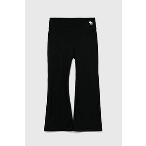 Detské nohavice Abercrombie & Fitch čierna farba, jednofarebné vyobraziť