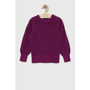 Detský bavlnený sveter GAP fialová farba, tenký vyobraziť