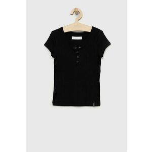 Detské tričko Abercrombie & Fitch čierna farba, vyobraziť