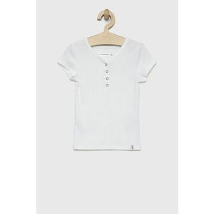 Detské tričko Abercrombie & Fitch biela farba, vyobraziť