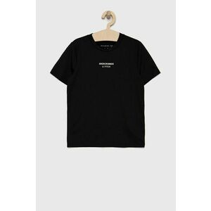 Detské tričko Abercrombie & Fitch čierna farba, s potlačou vyobraziť
