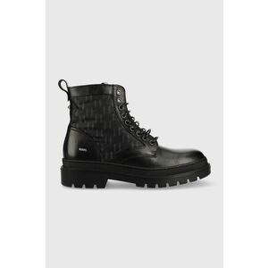 Členkové topánky Karl Lagerfeld Outland pánske, čierna farba vyobraziť