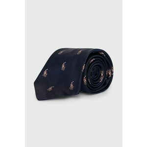 Hodvábna kravata Polo Ralph Lauren tmavomodrá farba vyobraziť