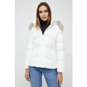 Páperová bunda Calvin Klein dámska, biela farba, zimná, vyobraziť