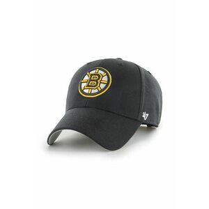 Čiapka 47brand Nhl Boston Bruins čierna farba, s nášivkou vyobraziť