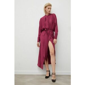 Šaty Gestuz fialová farba, maxi, oversize vyobraziť