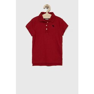 Detské polo tričko Abercrombie & Fitch červená farba, vyobraziť