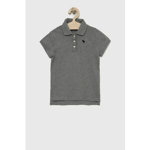 Detské polo tričko Abercrombie & Fitch šedá farba, vyobraziť