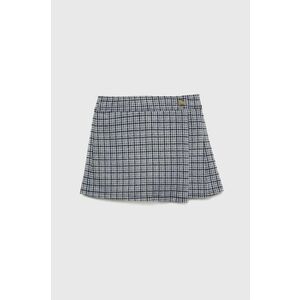 Dievčenská sukňa Abercrombie & Fitch šedá farba, mini, rovný strih vyobraziť