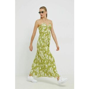 Šaty Abercrombie & Fitch zelená farba, midi, áčkový strih vyobraziť