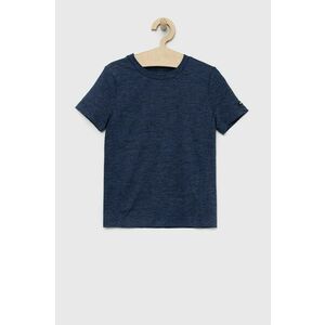 Detské tričko Abercrombie & Fitch tmavomodrá farba, melanžový vyobraziť