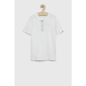 Detské tričko Abercrombie & Fitch biela farba, jednofarebný vyobraziť