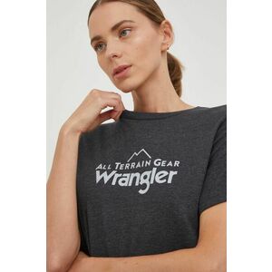 Tričko Wrangler Atg dámsky, šedá farba, vyobraziť