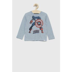 Detská bavlnená košeľa s dlhým rukávom GAP s potlačou vyobraziť