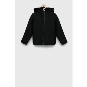 Detská obojstranná bunda Abercrombie & Fitch čierna farba, vyobraziť