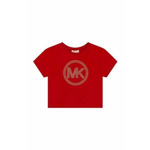 Detské bavlnené tričko Michael Kors červená farba, vyobraziť