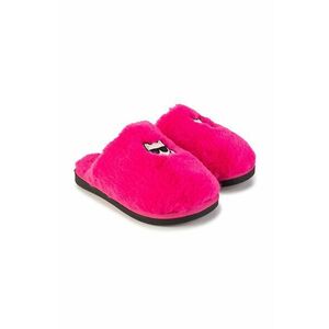 Detské papuče Karl Lagerfeld ružová farba vyobraziť