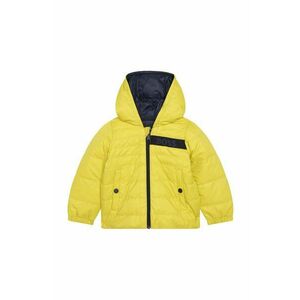Detská páperová obojstranná bunda BOSS žltá farba, vyobraziť