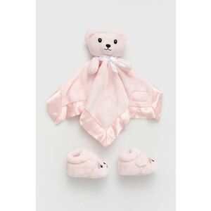 Topánky pre bábätká UGG Bixbee And Lovey Bear Stuffie ružová farba, vyobraziť