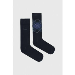 Ponožky BOSS 2-pak pánske, čierna farba vyobraziť