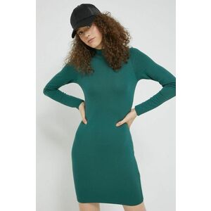 Šaty Hollister Co. zelená farba, mini, priliehavá vyobraziť