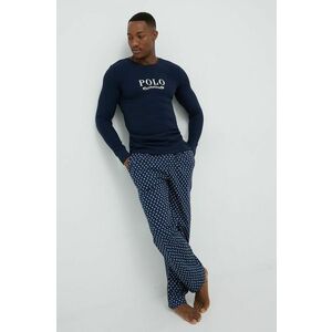 Pyžamo Polo Ralph Lauren pánska, tmavomodrá farba, vzorovaná vyobraziť