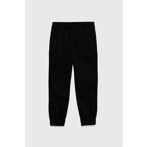 Detské nohavice Abercrombie & Fitch čierna farba, jednofarebné vyobraziť