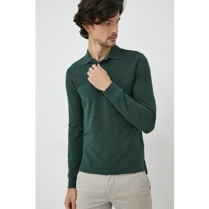 Bavlnené tričko s dlhým rukávom Polo Ralph Lauren zelená farba, jednofarebné vyobraziť