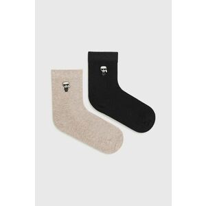 Ponožky Karl Lagerfeld dámske, béžová farba vyobraziť