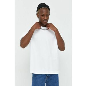 Bavlnené tričko Abercrombie & Fitch biela farba, jednofarebné vyobraziť