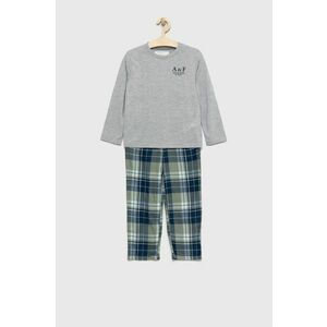 Detské pyžamo Abercrombie & Fitch šedá farba, jednofarebná vyobraziť