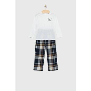 Detské pyžamo Abercrombie & Fitch biela farba, jednofarebná vyobraziť