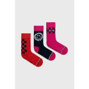 Detské ponožky Tommy Hilfiger (3-pak) fialová farba vyobraziť