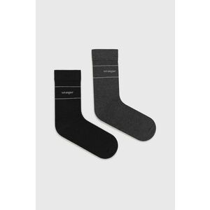Ponožky Wrangler (2-pak) pánske, šedá farba vyobraziť
