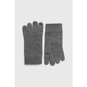 Vlnené rukavice Polo Ralph Lauren pánske, šedá farba vyobraziť