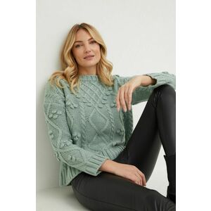 Vlnený sveter Answear Lab dámsky, tyrkysová farba, teplý, vyobraziť