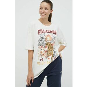 Bavlnené tričko Billabong béžová farba, vyobraziť