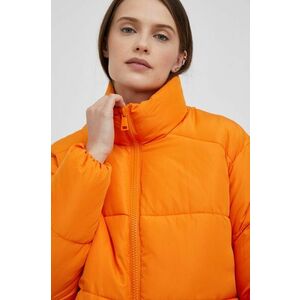 Bunda Vero Moda dámska, oranžová farba, zimná, oversize vyobraziť