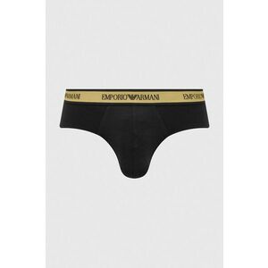 Slipy Emporio Armani Underwear (2-pak) pánske, čierna farba vyobraziť