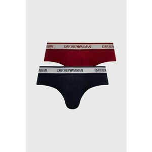 Slipy Emporio Armani Underwear (2-pak) pánske, tmavomodrá farba vyobraziť
